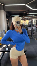 DFYNE Seamless Contour Long-Sleeve Electric Blue