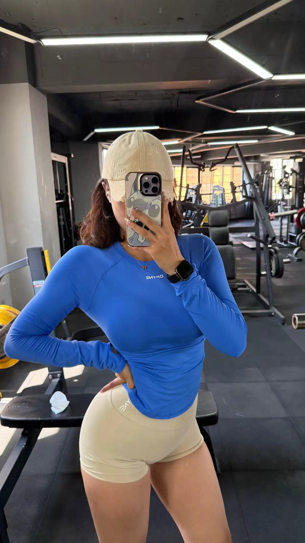 DFYNE Seamless Contour Long-Sleeve Electric Blue