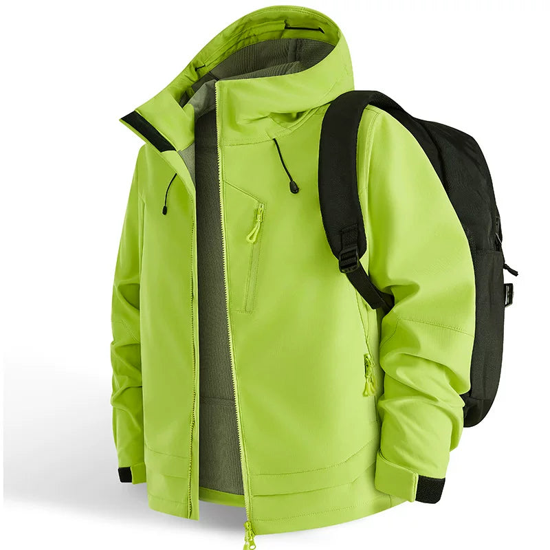 Alo Performance Hooded Technical Shell Jacket Apple Green