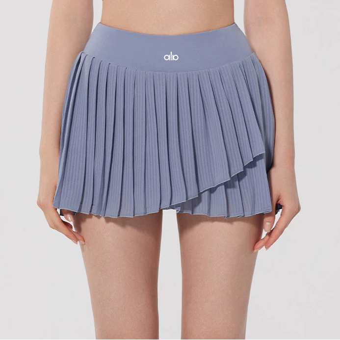Alo Active Pleated Wrap Tennis Skort Blue