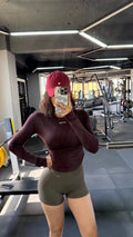 DFYNE Seamless Contour Long-Sleeve Brown