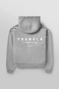 YOUNGLA- Grey Immortal Club Pullover Hoodie
