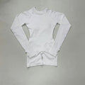 DFYNE Seamless Sculpt Long-Sleeve Playsuit White