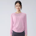 Alo Active Drawstring Long-Sleeve Performance Top Pink