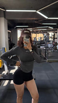DFYNE Seamless Contour Long-Sleeve Shark Gray