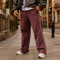 YOUNGLA Men's Side Piping Straight Leg Track Sweatpants