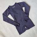 DFYNE Seamless Sculpt Long-Sleeve Playsuit Grey