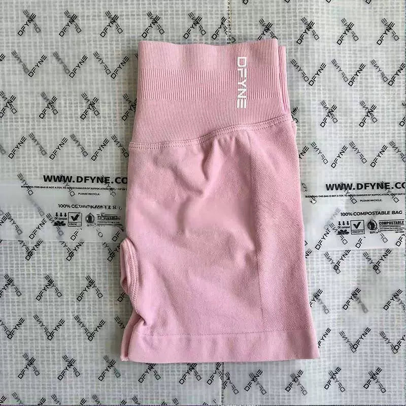 DFYNE Seamless High-Waisted Contour Short Pink