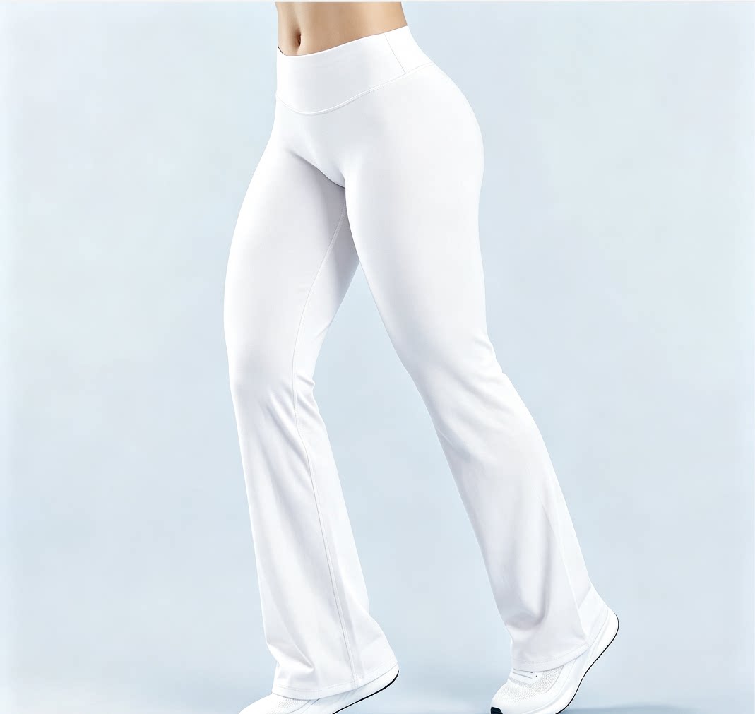 DFYNE Seamless High-Waisted Flared Legging White