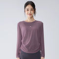 Alo Active Drawstring Long-Sleeve Performance Top Purple