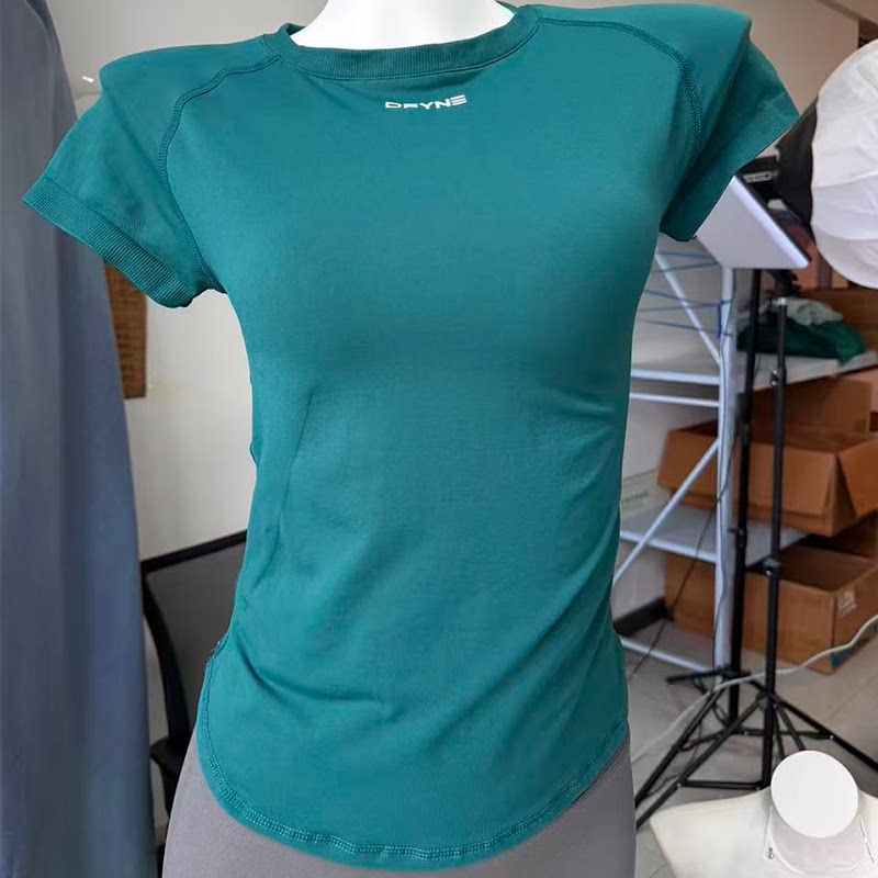 DFYNE Seamless Fitted Active Tee Peacock Green