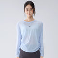 Alo Active Drawstring Long-Sleeve Performance Top Blue