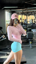 DFYNE Seamless Contour Long-Sleeve Pink