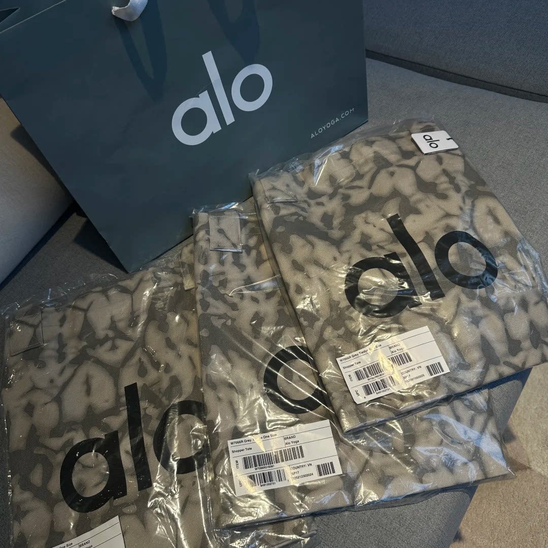 Alo Tie-Dye Canvas Carryall Tote Bag