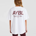 AYBL Sports Club Graphic Oversized Tee White