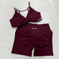 DFYNE Seamless Crossover Sports Set Wine Red
