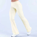 DFYNE Seamless High-Waisted Flared Legging Cream