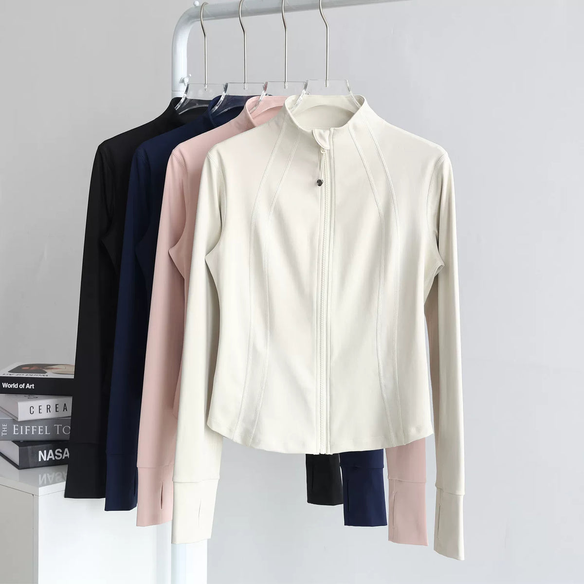 lululemon Sculpting Stand-Collar Zip Jacket White
