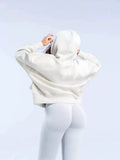 DFYNE Oversized Back-Logo Hoodie White
