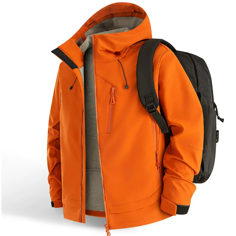Alo Performance Hooded Technical Shell Jacket Orange