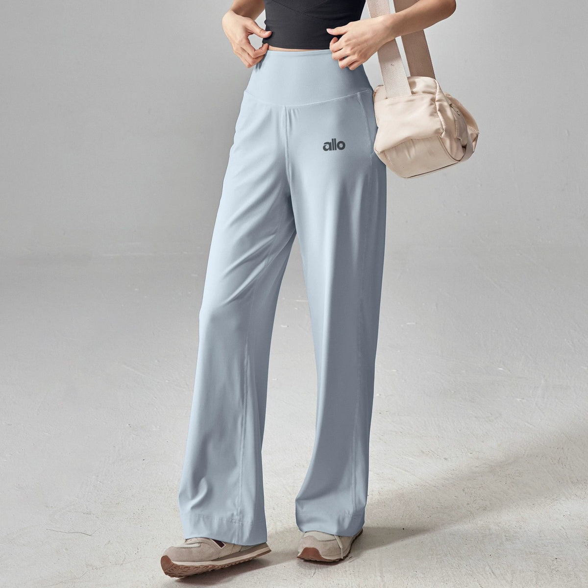 Alo Active High-Waisted Wide-Leg Pant Blue