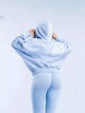 DFYNE Oversized Back-Logo Hoodie Blue
