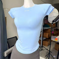 DFYNE Seamless Fitted Active Tee Ice Blue