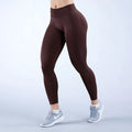 DFYNE Seamless High-Waisted Contour Legging Dark Brown