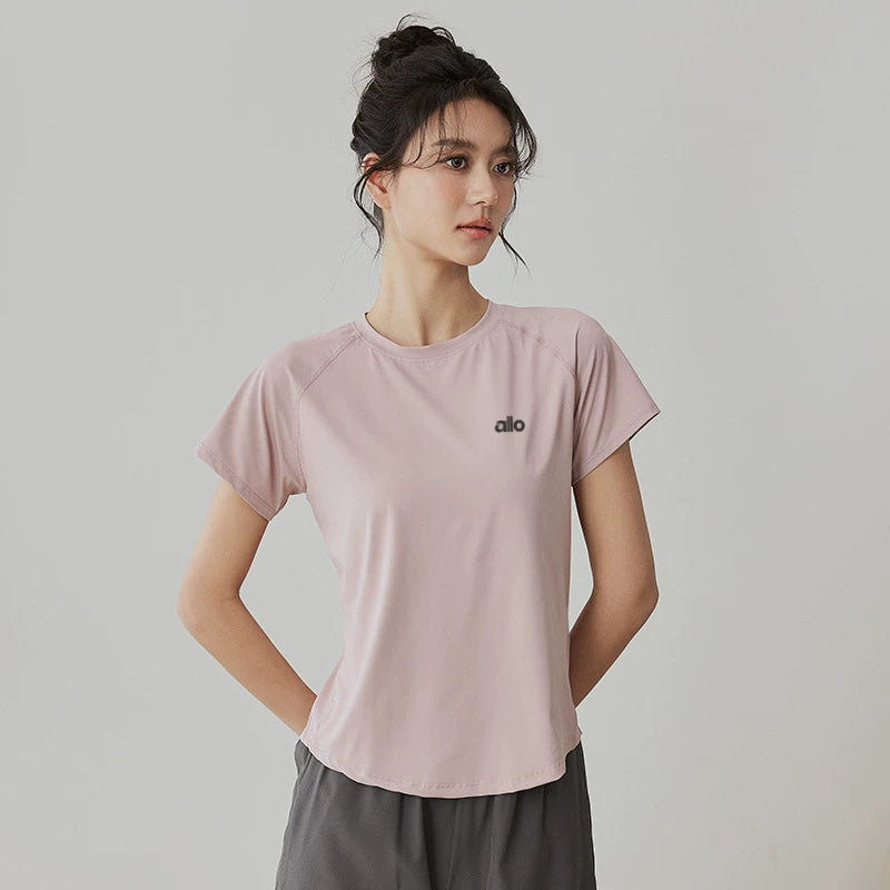 Alo Active Crewneck Performance Athletic Top Pink