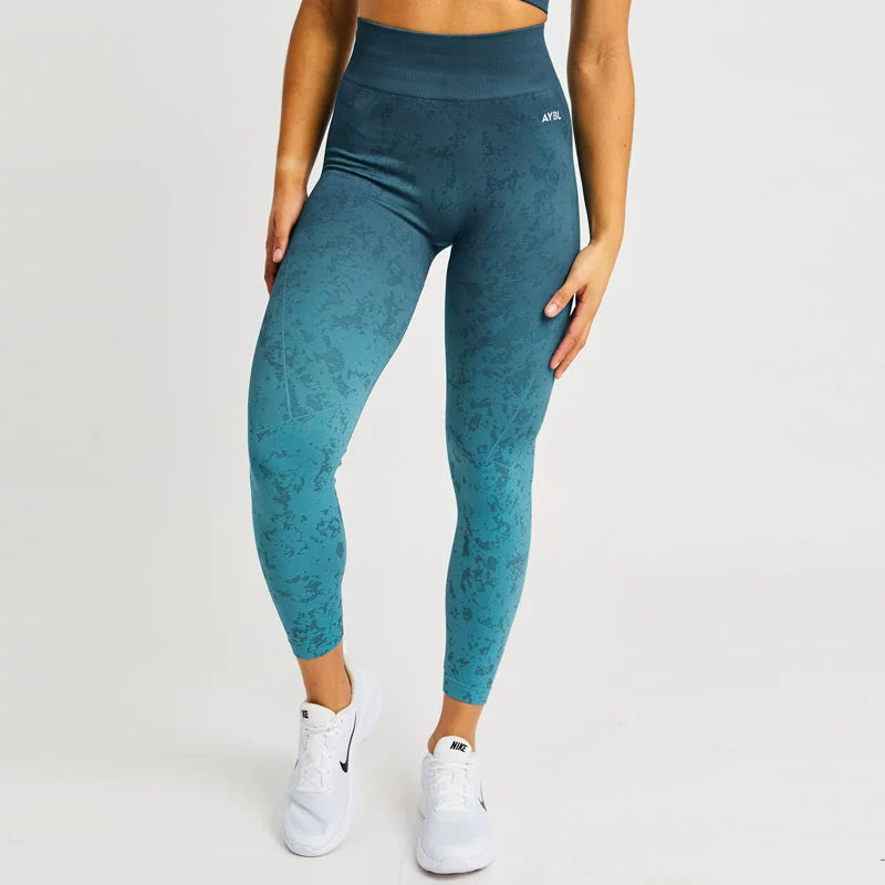 AYBL Jacquard Seamless High-Waisted Legging Blue