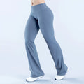 DFYNE Seamless High-Waisted Flared Legging Hazy Blue