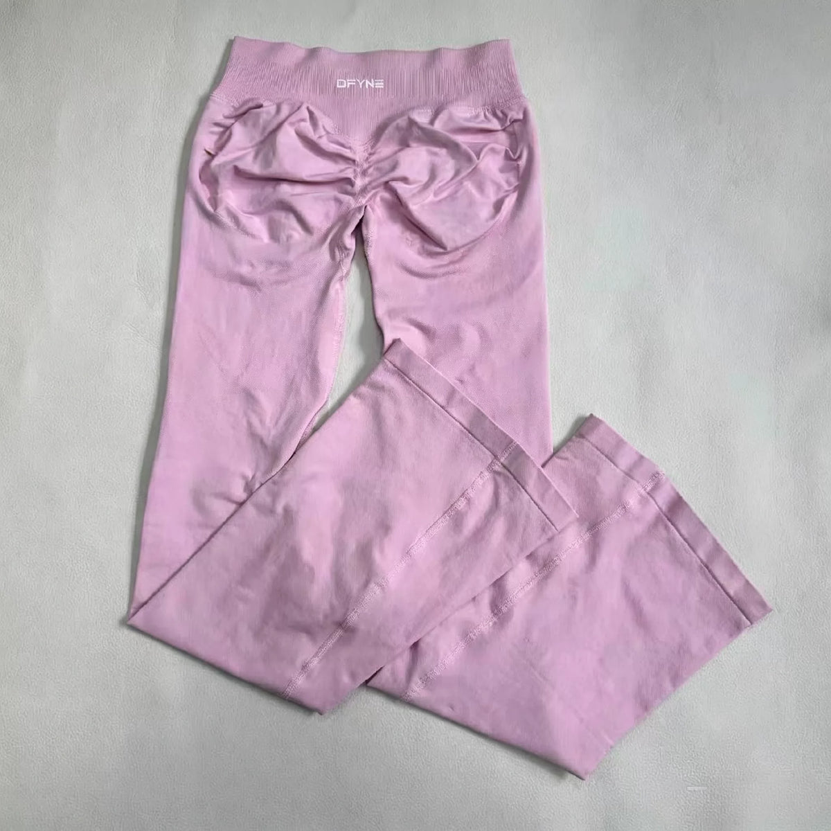 DFYNE Seamless Ruched Flared Legging Pink