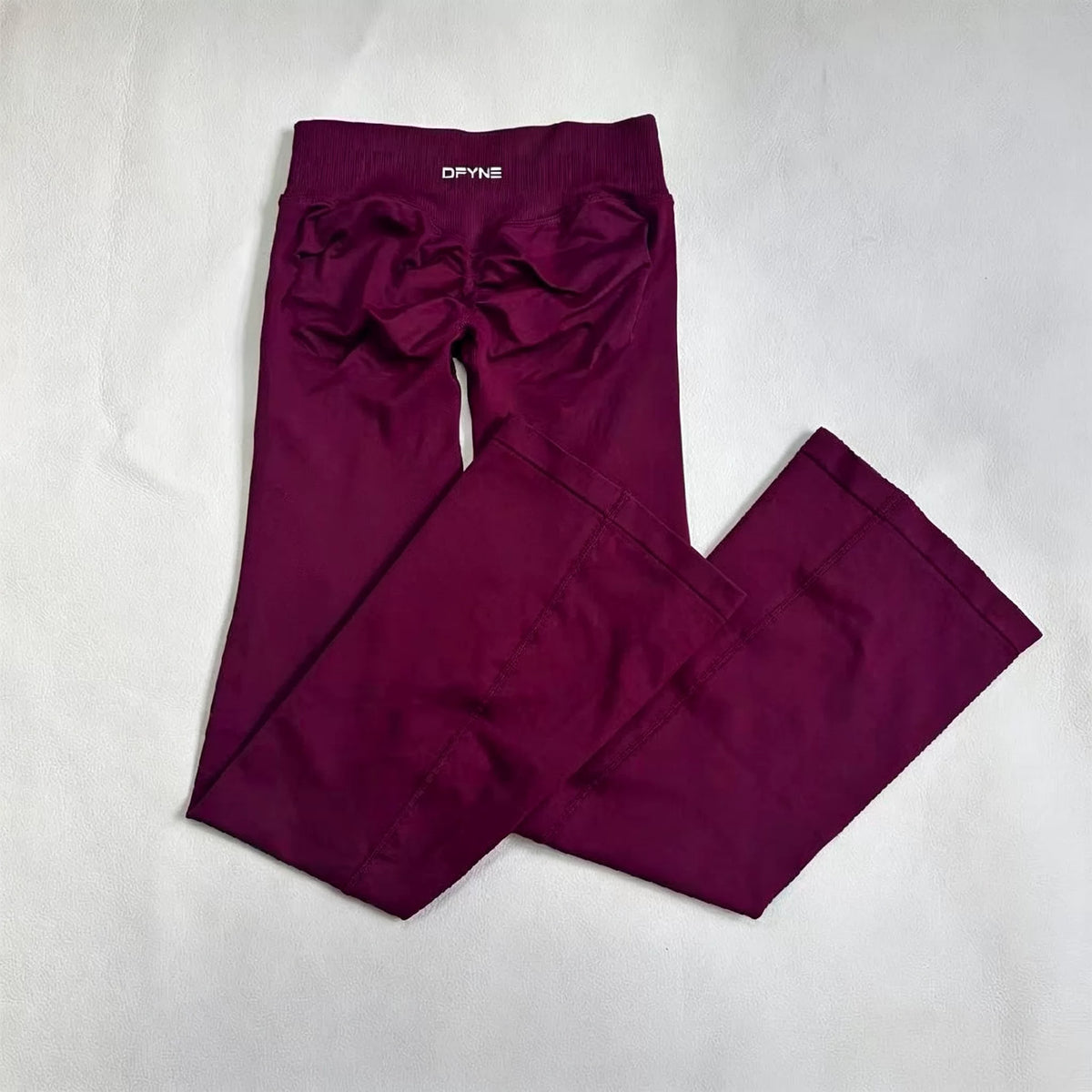DFYNE Seamless Ruched Flared Legging Wildberry Color