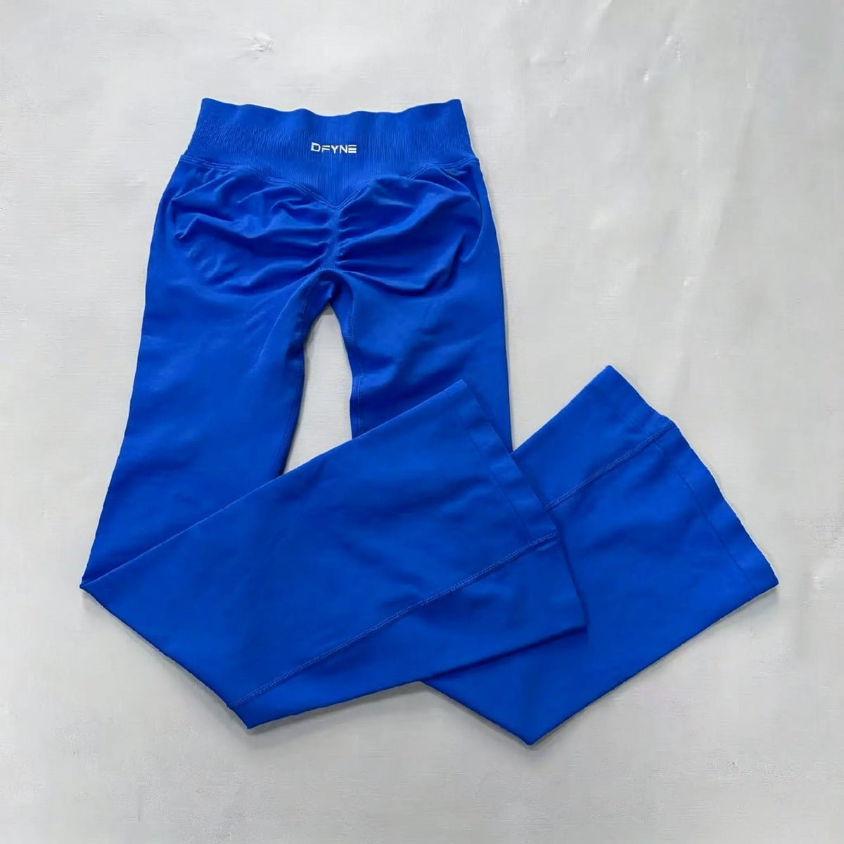 DFYNE Seamless Ruched Flared Legging Electric Blue