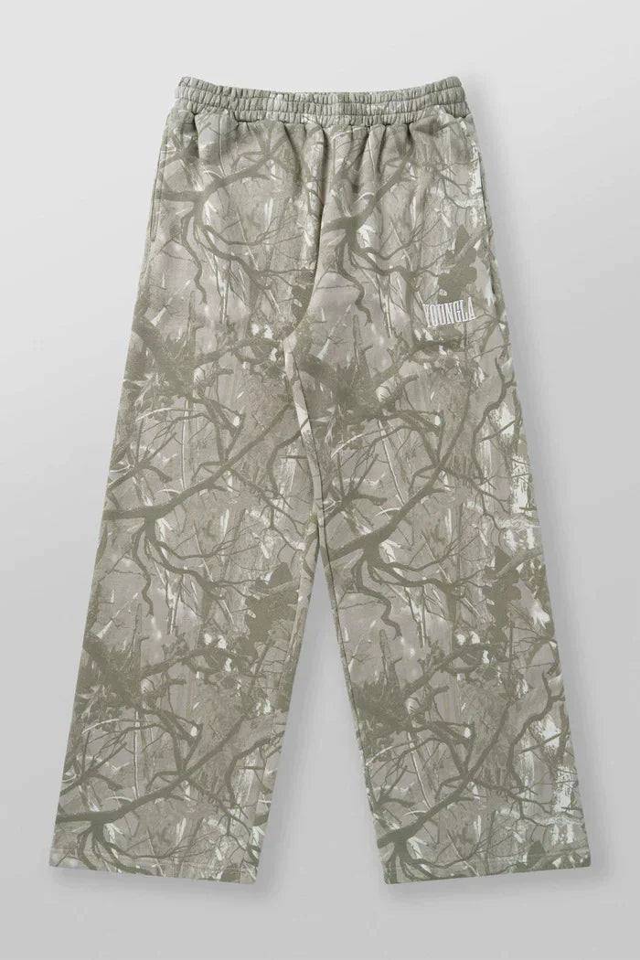 YoungLA Camo Casual Training Sweatpants – Tree Camo Edition