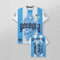 YoungLA Heavyweight Oversized Soccer Jersey – Argentina Light Blue / Skull & Roses