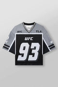 YoungLA x UFC Oversized V-Neck Mesh Jersey – Grey / Black "93" Graphic